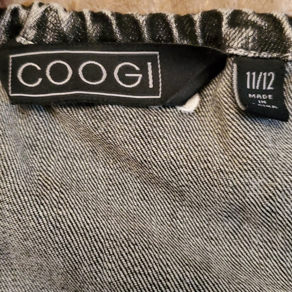 COOGI Washed Denim Halter Jumpsuit Romper in Faded Black/Grey - Picture 7 of 12